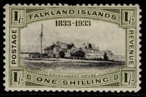FALKLAND ISLANDS GV SG134, 1s black & olive green, M MINT. Cat £70. 