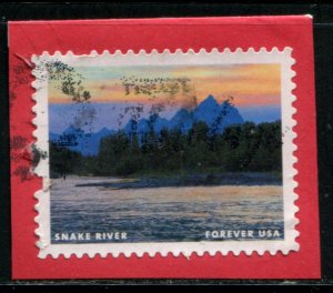 5381e US (55c) Wild & Scenic Rivers - Snake SA, used on paper