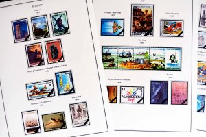 COLOR PRINTED BELGIUM 1976-1999 STAMP ALBUM PAGES (94 illustrated pages)