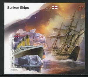 SIERRA LEONE 2023 SUNKEN SHIPS SOUVENIR SHEET MINT NEVER HINGED