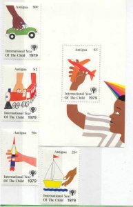 Antigua 537-41 MNH VF Children year/Transport