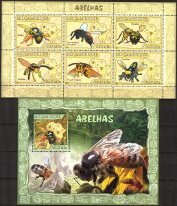 Mozambique 2007 Insects Honeybees Sheet + S/S MNH