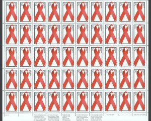 1994 US Scott #2806  29¢ Aids Awareness, Sheet of 50 MNH
