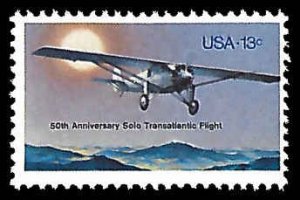 PCBstamps   US #1710 13c Lindbergh's Flight, MNH, (16)