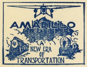 Amarillo Texas New Era of Transportation #C11 Airmail 5c Postage Cover 1929 USA