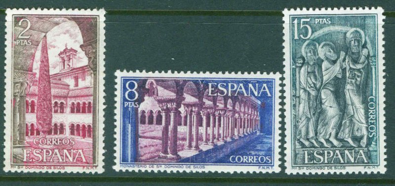 SPAIN Scott 1786-1788, MNH** St. Domingo Monastery 1973