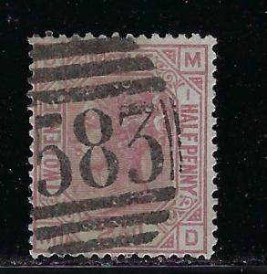 Great Britain Scott # 66, used, plate # 1/MD