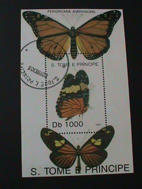 ST. THOMAS-1992-BEAUTIFUL COLORFUL LOVELY BUTTERFLIES- CTO-S/S HARD TO FIND-VF