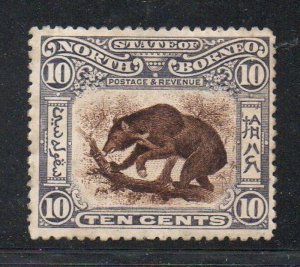 North Borneo Sc 120 1902 10c Sun Bear stamp mint