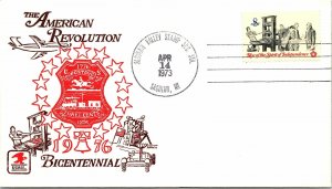 THE AMERICAN REVOLUTION BICENTENNIAL CACHETED EVENT COVER AT SAGINAW VALLEY 1973