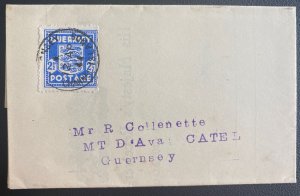 1944 Guernsey Channel Islands Occupation England Sheet Cover Locally Used