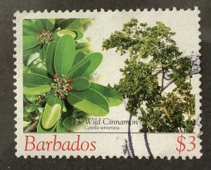 Barbados 2005 Scott 1090 used - $3, Flowering trees, Wild Cinnamon