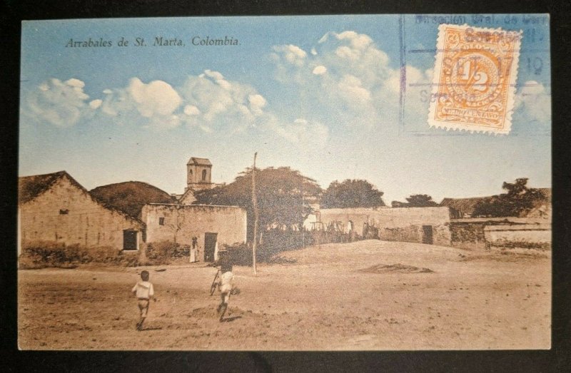 Vintage Arrabales de Santa Marta Columbia Real Picture Postcard Cover