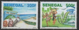 SENEGAL 2017 ENVIRONMENT LIONS APES MONKEYS SINGES BIRDS MARABOUT ZOO MNH