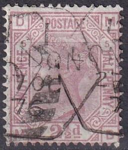 Great Britain #67 Plate 5 F-VF Used  CV $60.00 (A19485)