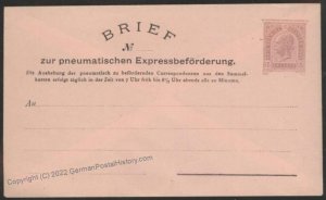 Austria Empire RU10 Rohrpost Pneumatic Mail Postal Stationery Envelope UN 107845