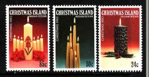 Christmas Is.-Sc#145-7-unused NH set-Candles-Christmas-1983-