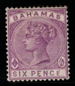 BAHAMAS SG54a 1890 6d MAUVE WITH MALFORMED E MTD MINT 