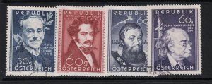 Austria SC# 568 - 571 / 568 & 71 Used / 569 & 70 Mint Hinged - S18073