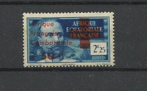 FRENCH COLONIES AFRIQUE EQUATORIAL O/PRNT FRANCE COMBATTANTE RED CROSS 50 Fr MNH