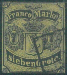 88185-GERMANY Bremen STAMP: Michel # 3 Very Fine USED small defect 