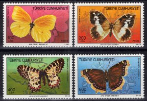 ZAYIX -Turkey 2421-2424 MNH Butterflies Insects  080922S33M