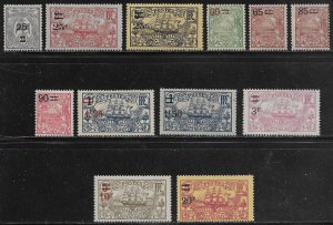 New Caledonia Scott #'s 124 - 135 MH