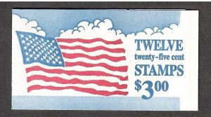 US UNEXPLODED Booklet # BK161 , USA Flag , VF OG NH - I Combine S/H