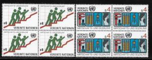 UNITED NATIONS - VIENNA SC# 15-16  B/4  FVF/MNH 1980