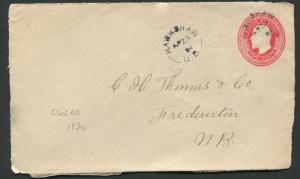 NEW BRUNSWICK SPLIT RING TOWN CANCEL COVER HAWKSHAW