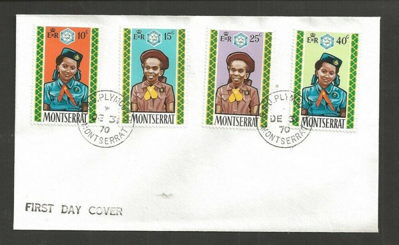 1970 Montserrat Scout Girl Guide Brownie FDC