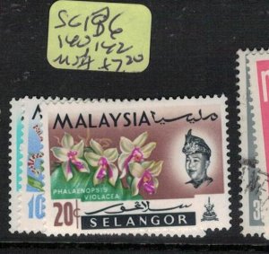 Malaysia Selangor SG 136, 140, 142 MOG (10exb)