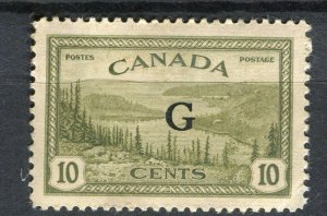 CANADA; 1949 early GVI Pictorial ' G ' Official issue unused 10c. value