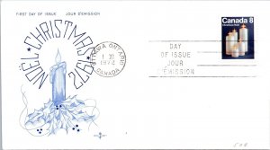 Canada 1972 FDC - Noel Christmas - Ottawa Ont - 8c - J8865