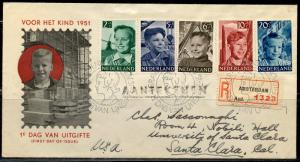 NETHERLANDS OFFICIAL FIRST DAY OVER ADDRESSED E6 AS SHOWN