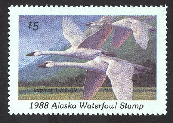 #4, Alaska State Duck stamp, SCV $10