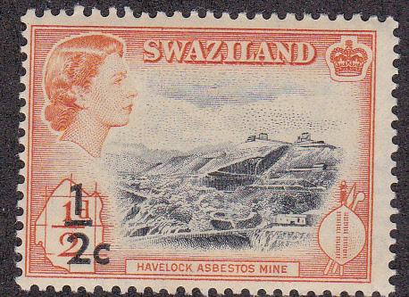 Swaziland  # 67, Revalued, Mint NH