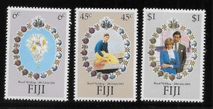 Fiji 442-444 Diana Wedding set MNH c.v. $1.35