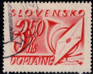 Slovakia Slovenska Scott J36 Used postage due stamp CV $ 9