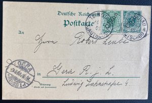 1901 Tsingtao China German Post Office Stationery Postcard Cover to Germany