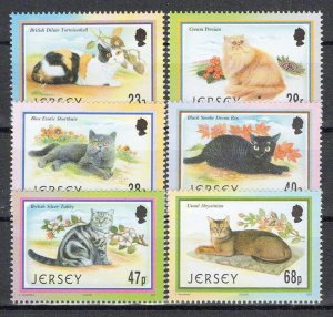 Jersey 1049-1054 MNH Domestic Cats Pets ZAYIX 1223M0153M