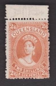 QUEENSLAND 1907 QV 2/6 dull orange SG 309a MLH OG