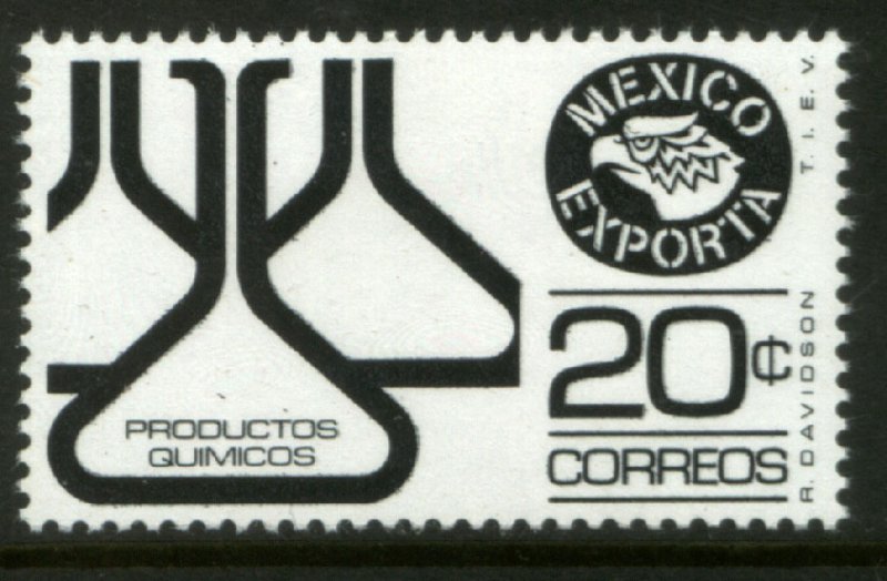 MEXICO Exporta 1110, 20¢ Chem flasks Unwmkd Fosfo Paper 5. MINT, NH. VF.