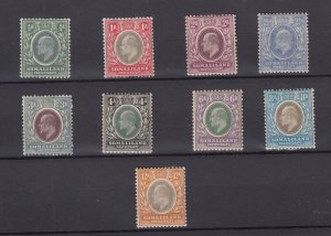 British Somaliland KEVII 1904 Set To 12 Annas SG32/40 MH BP9406