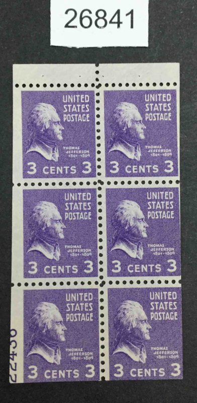 US STAMPS #807a MINT OG NH PLATE BOOKLET 2.5mm $85  LOT #26841