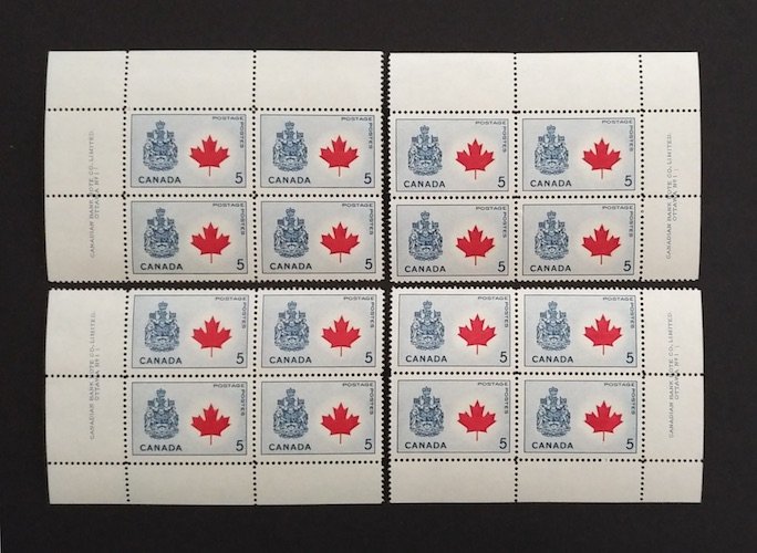 Canada 429A Plate Blocks Matched Set No. 1-1 VF MNH