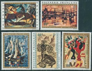 French Polynesia 1972, Paintings 5v, MNH