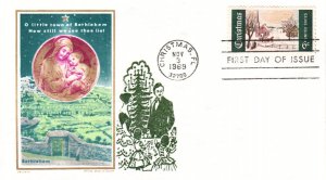#1384 Winter Sunday Overseas Mailer FDC