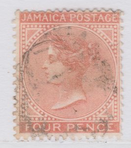 British Colony JAMAICA 1883 WMK CROWN CC 4d Used Stamp A28P8F26698-