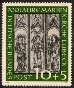 1951, Germany 10+5pf, MNH Reprint, Sc B316